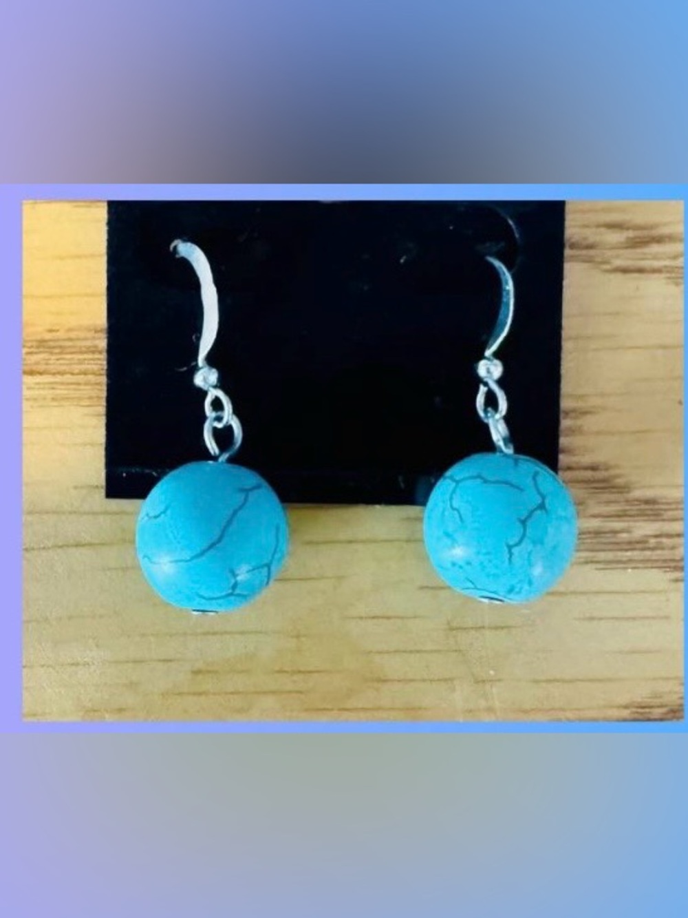 Turquoise Stone Drop Earrings - Women Jewelry
